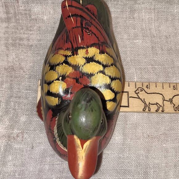 Beautiful Artisan Hand Painted Vintage Ceramic Mallard Duck - Picture 7 of 9